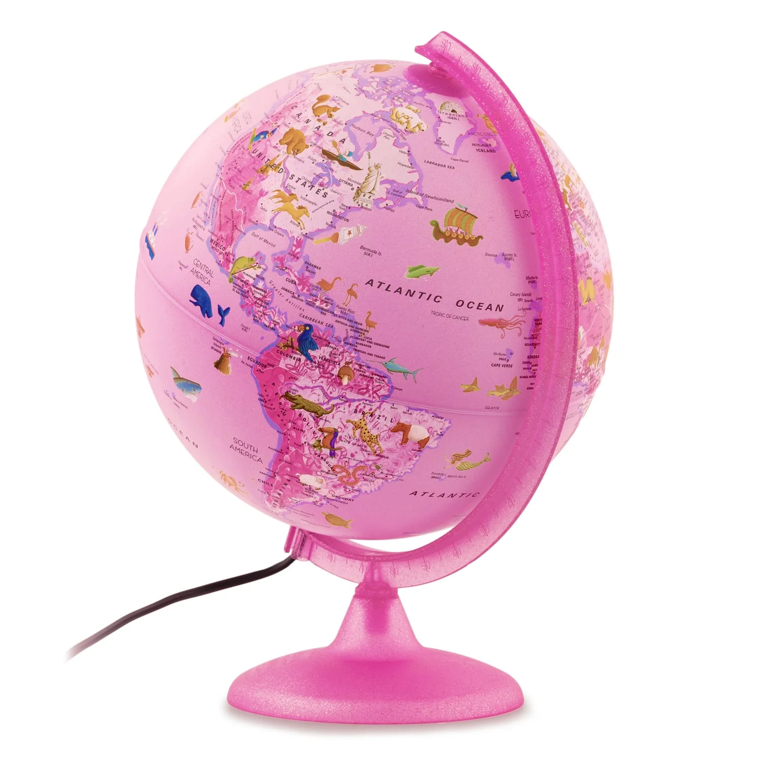 Safari Explorer Animals Globe (pink) - Image 3